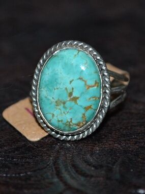 Kingman Turquoise Ring 925  NWOT